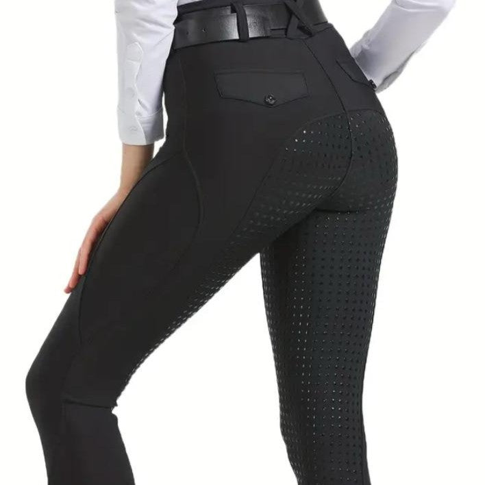 Paardrijlegging comfort met grip - Zwart